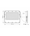 50W Solara LED projektør med solcelle - 1000lm, IP65, 5000K, grå, inkl. fjernbetjening og solcellepanel