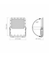 30W Solara LED projektør med solcelle - 3740lm, IP65, 5000K, 96Wh batteri, aluminium, udendørs
