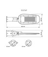 LED solcelle gadelampe - 4300 lumens, inkl. fjernbetjening