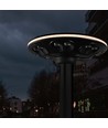 12W Solara LED parklampe med sensor - 1400lm, IP54, 360 grader, 3.2V, CCT, sort finish