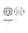 12W Solara LED parklampe med sensor - 1400lm, IP54, 360 grader, 3.2V, CCT, sort finish