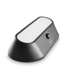 500lm Solcelle LED væglampe med sensor - IP54, 5000K, sort, bevægelsessensor, udendørs