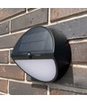 LEDlife 500lm solcelle væglampe med sensor - IP54, 5000K, sort, 220x220mm, bevægelsessensor