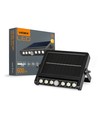 Solcelle LED væglampe med sensor, 600lm - 5000K, IP54, sort, bevægelsessensor