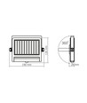 Solcelle LED væglampe med sensor, 600lm - 5000K, IP54, sort, bevægelsessensor