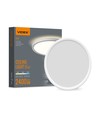 22W Ø29,3cm LED loftlampe med baglys - 2400lm, IP54, CCT skiftbar, hvid kant, inkl. lyskilde