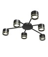 GX53 loftlampe til 6 pærer - Sort, IP20, jern, 180W, indendørs, uden lyskilde