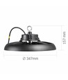 Hb01 high bay lys 200W - 5000K, 220V, sort, spænding: 230V, lysstyrke: 32600, forbrug: 200