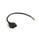 30cm strømkabel til LED armaturer - Sort, 300mm kabel, max 1000W, indendørs