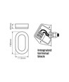 Oval sensor væglampe 11W - PIR sensor, 5000K, IP65, 825lm
