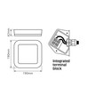 15W Vika LED bulkhead - IP65, 5000K, 190x190mm, hvid, væg/loftlampe