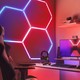 50W Hexagon RGBIC 3 felter komplet sæt - Inkl. bluetooth controller og strømforsyning