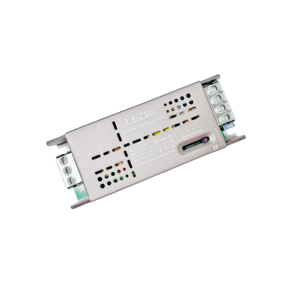Slide dæmpbar 24V 100W strømforsyning - 24V DC, 4,16A