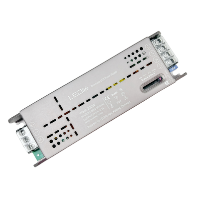 Slide dæmpbar 24V 200W strømforsyning - 24V DC, 8,3A