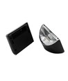 2x Solcelle væglampe LED - Sort, flot væg-effekt, udendørs