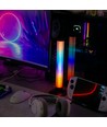2 stk. ambient gamer bordlamper - RGB løbelys, 360° effekt, 33 cm