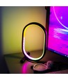 Ellipseformet RGBIC lampe - 25 x 15 cm, 10W, inkl. fjernbetjening, USB tilslutning