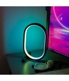 Ellipseformet RGBIC lampe - 25 x 15 cm, 10W, inkl. fjernbetjening, USB tilslutning