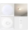 39W CCT loftlampe med RGBIC backlight - Ø30cm, Tuya, inkl. fjernbetjening