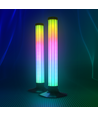 2 stk. ambient gamer bordlamper - RGB løbelys, 360° effekt, 33 cm