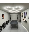 Hexagon LED 5 felter komplet sæt - RA95, 168W. inklusiv strømtilslutning