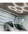 Hexagon LED 5 felter komplet sæt - RA95, 168W. inklusiv strømtilslutning