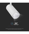 30W 3-faset CCT skinnespot, RA90 - 3-i-1 farveskift, hvid, COB LED