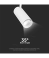 VT-47050 skinnespot 40W - COB LED, 3i1, hvidt hus, hvid reflektor, hvid bagdæksel