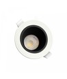 Fiale Core Anti-Glare GU10 indbygningsspot - Hvid/sort, IP20, Hul: Ø7,5 cm, Mål: Ø9,5 cm, uden lyskilde