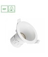 7W Ø9cm Fiale Core indbygningsspot - CCT, hvid, 45 grader, Hul: Ø7,5 cm, Mål: Ø9 cm