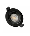 GU10 indbygningsspot Fiale Core Flat - Sort, rund, justerbar, IP20, Hul: Ø7,5 cm, Mål: Ø9 cm