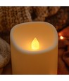 9-pak LED Udendørs bloklys, inkl. fjernbetjening, Ø5,5cm - Højde: 13/15/17,5cm, Batteri, timerfunktion, trådløs, tåler vand
