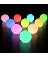 Ø10 cm RGB LED bold - Genopladelig, med fjernbetjening, IP66