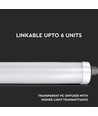 150cm 48W vandtæt komplet LED armatur, Gennemfortrådet - 6240lm, 130lm/W, IP65, 6 års garanti