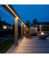 5 m. vandtæt slim COB strip - 230V, IP67, 296 LED, 10W/m, tape på bagsiden