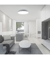 60W Designer LED loftslampe med fjernbetjening - Ø49,5cm, dæmpbar, 4000K, hvidt cover