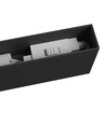 Grid S armatur 12W - overflademonteret, CCT, 230V, 40°, IP20, 222x26x60mm, sort, Spectrum