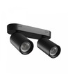 Loftlampe med 2 spots, GU10 - Sort, IP20 indendørs, uden lyskilde