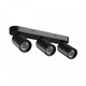 Loftlampe med 3 spots, GU10 - Sort, IP20 indendørs, uden lyskilde