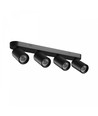 Loftlampe med 4 spots, GU10 - Sort, IP20 indendørs, uden lyskilde
