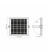 Led solcelleprojektør - med bevægelsessensor, 5000k