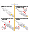 Vandtæt startstik til LED strip - 8mm, enkeltfarvet, IP68, 5V-24V