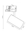 8W 3-faset skinnespot 3i1 - 25°, CCT, Sort
