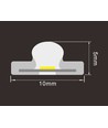 5m 9W/m Rosa Dot-free COB-LED strip - 24V DC, IP67, 240 LED/m, 5 års garanti