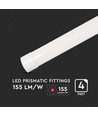 V-Tac 30W komplet LED armatur - 120 cm, 155lm/W, 230V