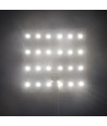 25x25cm 17,5W foldbar RGB+NW LED ark RA95 - 24V DC, IP20