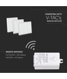 RF/WiFi modtager til trådløse kontakter - 1000W, rækkevidde op til 500m, hvid, PC plast