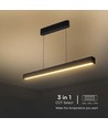 VT-7-44 LED pendelarmatur 40W - lineær, hængende, Samsung chip, op/ned system 3i1, sort hus