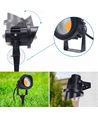 12-24V LED havelampe - 11W, sort, spyd, 800 lm, IP65