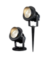 12-24V LED havelampe - 11W, sort, spyd, 800 lm, IP65